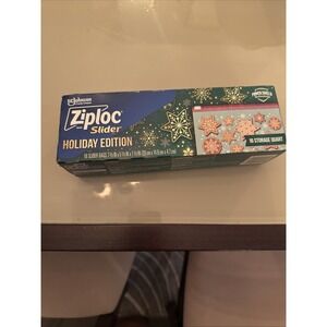Ziploc Gallon Food Storage Slider Bags, 12 Count, Holiday Designs ❄️